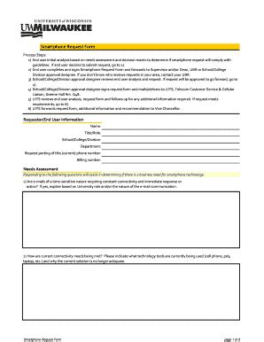 Fillable Online pantherfile uwm Smartphone Request Form - pantherFILE ...