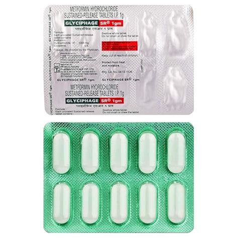 Glyciphage SR 1gm - Strip of 10 Tablets : Amazon.in: Fashion