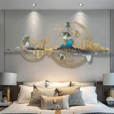 3D Ginkgo Leaf Double Moon Metal Wall Art Decor Online for Sale!