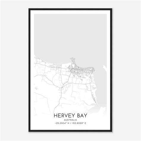 Custom Hervey Bay Australia Map Poster - Mapmory