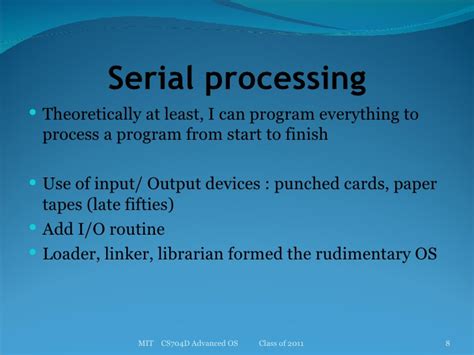 Serial Processing OS 的图像结果
