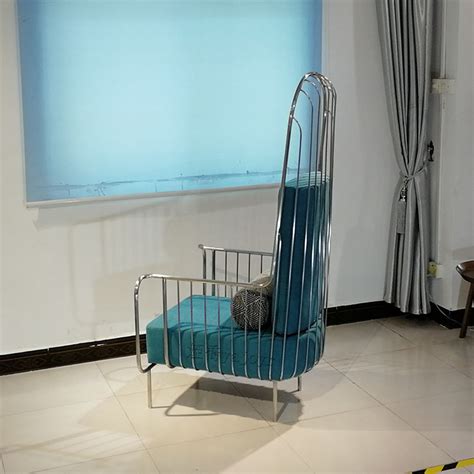 Metropolitan Armchair鸟椅布艺BEB ITALY不锈钢休闲椅旋转沙发椅酒店家具