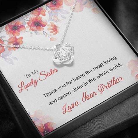 Perfect Gift For Sister From Brother - Pure Silver Necklace Gift Set ...
