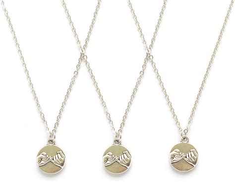 Buy 3 Pinky Promise Pinky Swear Best Friends BFF Sisters Necklaces ...