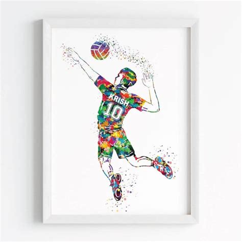 Volleyball Player Girl Wall Art | Volleyball Player Wall Art with frame ...