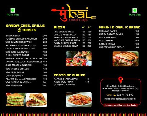 Menu at Mumbai Food Cafe, Mumbai