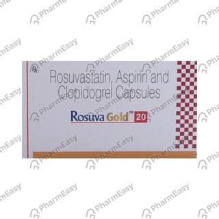 Rosuva Gold 20mg Strip Of 20 Capsules: Uses, Side Effects, Price ...