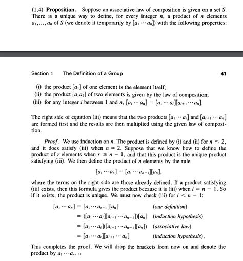 group theory - Artin's proof of the generalized associative law ...