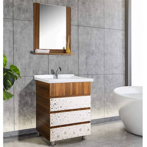 Dominant brown-Vanity design-Bubble print Bathroom Vanity