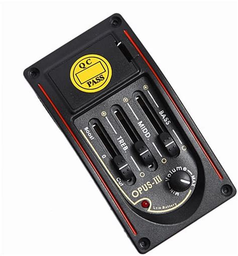 Buy 1pkg 3 Bands Acoustic Guitar Preamp EQ Tuner + Piezo Pickup Guitar ...