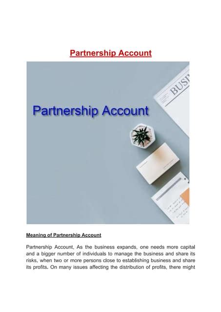 Image result for Partnership Account Format