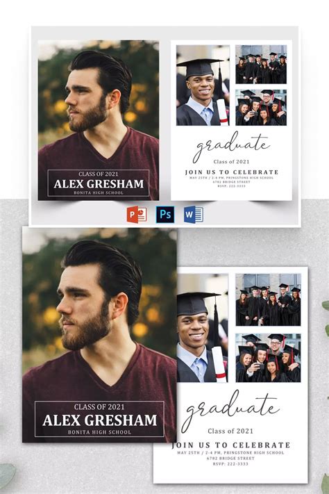 High School Senior Announcements Templates High School Graduation