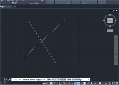 AutoCAD 2020 Fillet Command 的图像结果