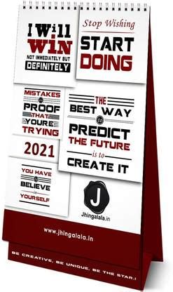 Jhingalala Motivational Quotes Printed Table Calendar, Desk Calendar ...