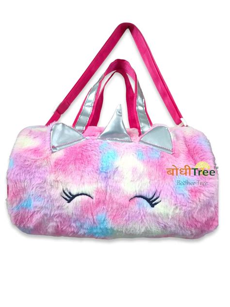 Buy BodheeTree Unicorn Fur Duffle Bag for Kids | for Girls ...