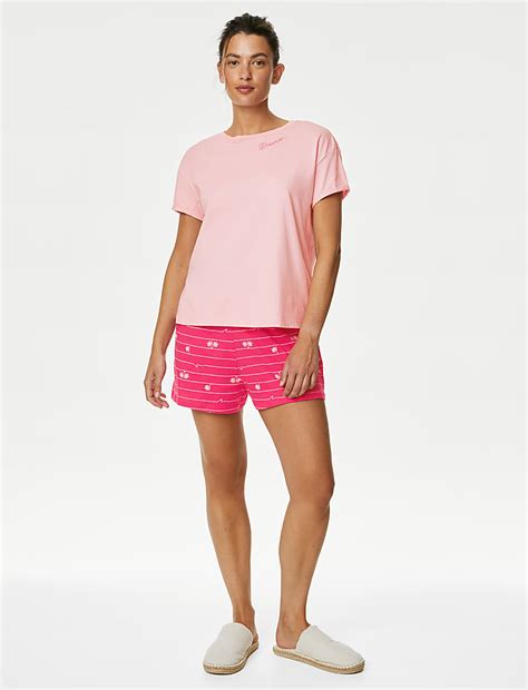 Buy Pure Cotton Palm Tree Shortie Set at Marks & Spencer