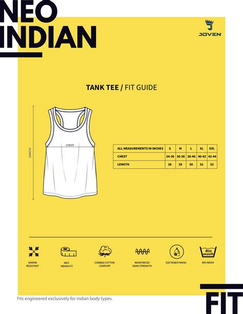 VEST SIZE CHART – JOVEN