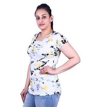 Buy Plush Women's Cotton Regular Fit Round Neck Tshirts/Tshirt (M-RNK ...