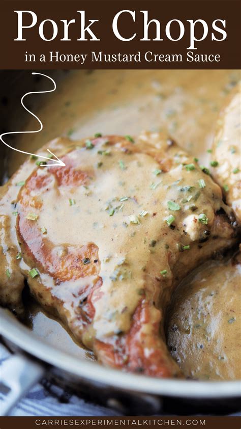 Pan Seared Pork Chops with Honey Mustard Cream Sauce