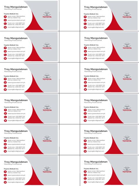 Calling Card Sample | PDF