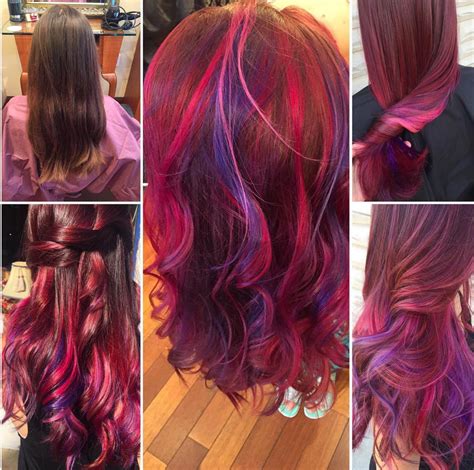 Hair color. Red and purple … | Red hair color, Hair color purple ...