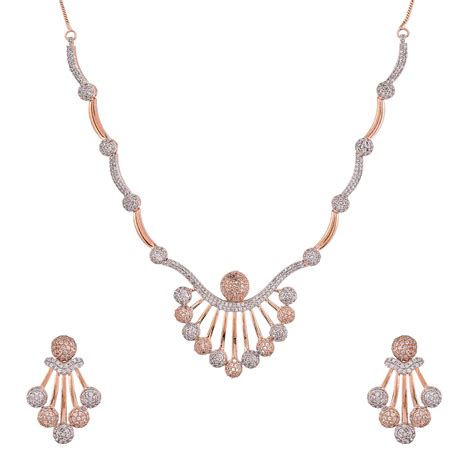 Sparkling Elegance Cz Contemporary Jewellery Set – VOYLLA