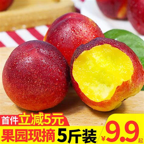 黄心油桃应季新鲜5斤现货脆甜黄金肉孕妇水果大桃子当季蜜桃3包邮