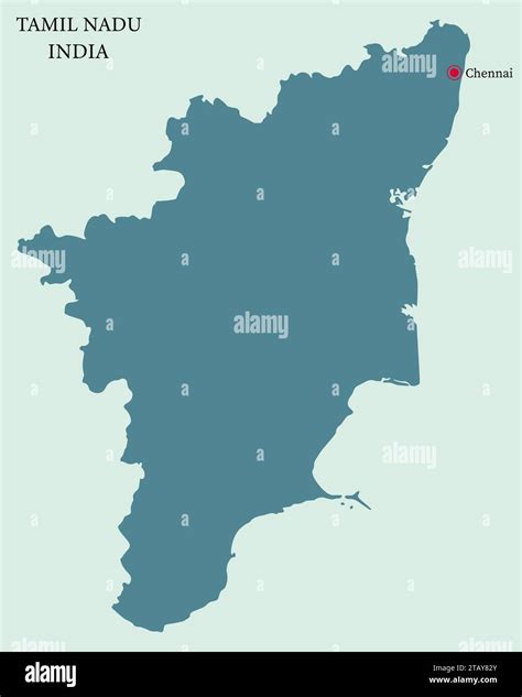 Tamil Nadu capital city Chennai Pinned on the Tamil Nadu Map Stock Vector Image & Art - Alamy