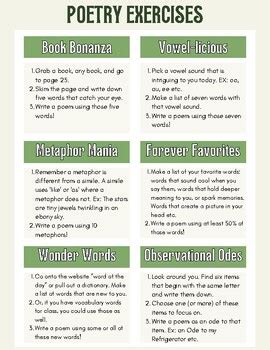 Image result for Poetry Exercises