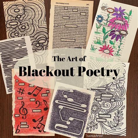 The Art of Blackout Poetry • TeachKidsArt