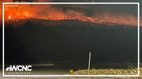 Crews battling wildfire at Crowders Mountain | wcnc.com