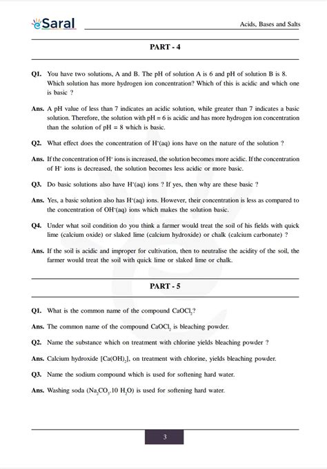 NCERT Solutions for Class 10 Science Chapter 2 - Acids Bases and Salt ...