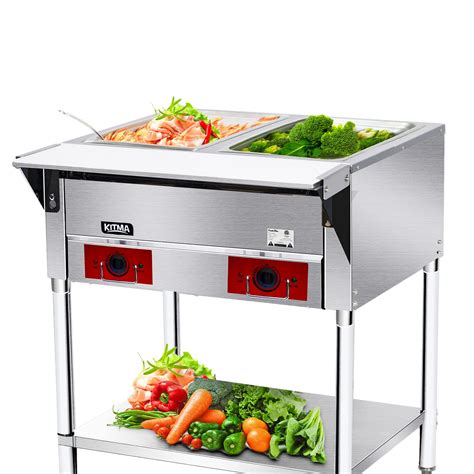 Buy KITMA Commercial Electric Food Warmer – KITMA 2 Pot 120 V Stainless ...
