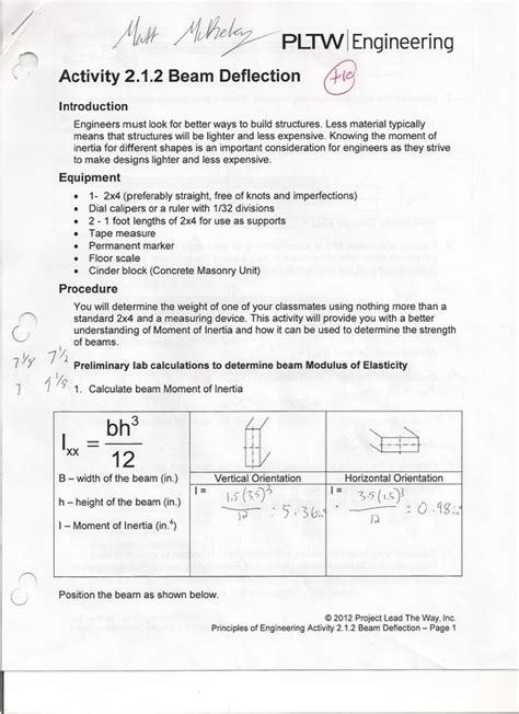 Beam Deflection the Trapezoidal Rule Math Lab 的图像结果