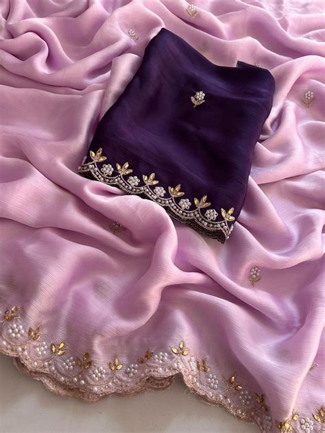 New Partywear Satin Chiffon Embroidery n Diamond Work Fancy Designer S ...