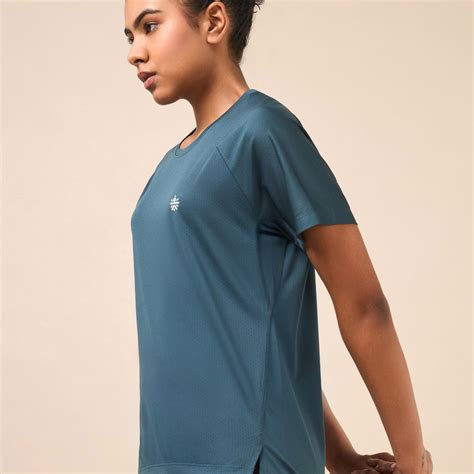 Buy Women's Technical Knit Teal Run On T-shirt Online in India | Cult Store