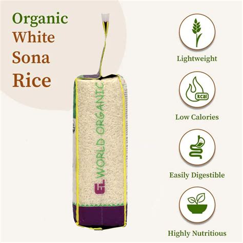 Rice | Telangana Sona Rice - High In Protein - Elworld Organic - 5000g ...