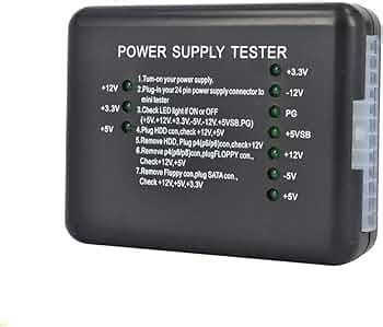 LipiWorld Power Supply Tester Computer PC 24 pin 20 pin 8 pin 6 pin 4 ...