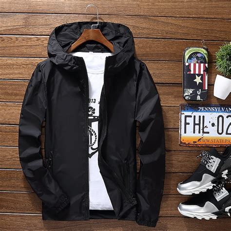 Men's Women's Solid Colored Windbreaker Running Skin Jacket Summer ...