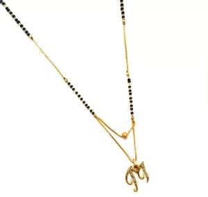 Kajoy Creation M letter Brass Mangalsutra Price in India - Buy Kajoy ...