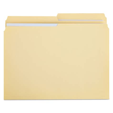 UNV16113 - Double-Ply Top Tab Manila File Folders, 1/3-Cut Tabs ...