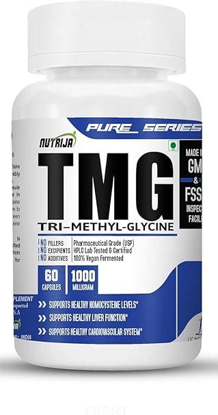 Nutrija-TRIMETHYLGLYCINE (TMG) 1000MG - 60 Capsules : Amazon.in: Health ...