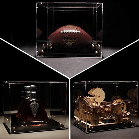 Buy HYzgb Acrylic Helmet Display Case with Mirror Clear Full Size ...