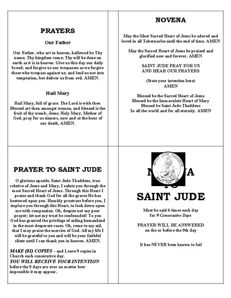 Novena Prayers to Saint Jude: A 9-Day Devotional Guide - Studocu