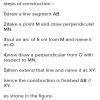 draw a slanting line AB. take point O at a dostance of 5cm from line AB ...