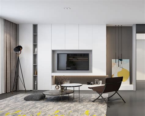 现代黑白灰客厅 - 效果图交流区-建E室内设计网