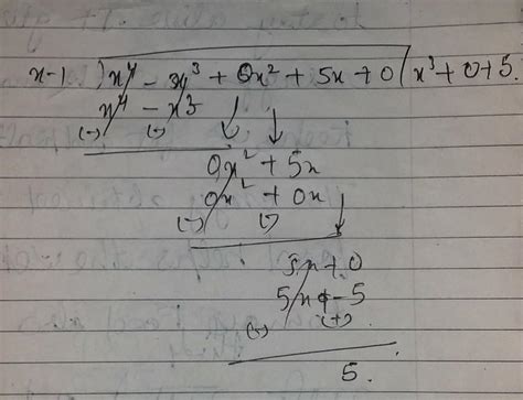 If x4 – x3 + 5x is divided by x - 1, then the remainder isa)-1b) 2c) 5d ...