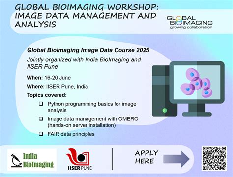 Global BioImaging (GBI) Image Data Course 2025 Event - IISER Pune