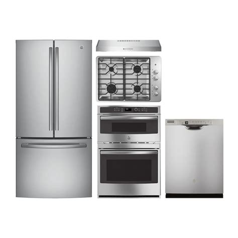 Shop GE GE French Door Refrigerator & Gas Wall Oven Suite In Stainless ...