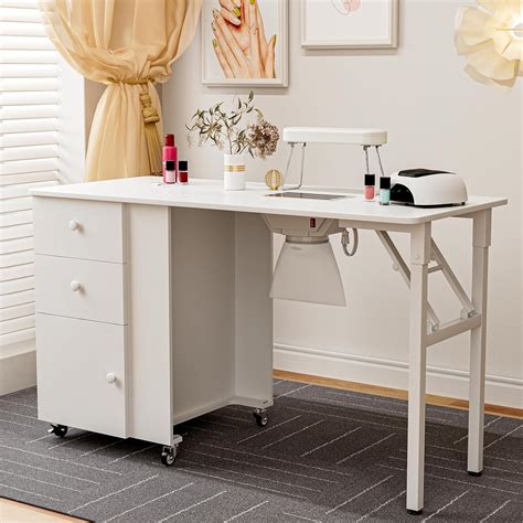 Amazon.com: Belandi Foldable Manicure Table Nail Table,Folding Nail ...